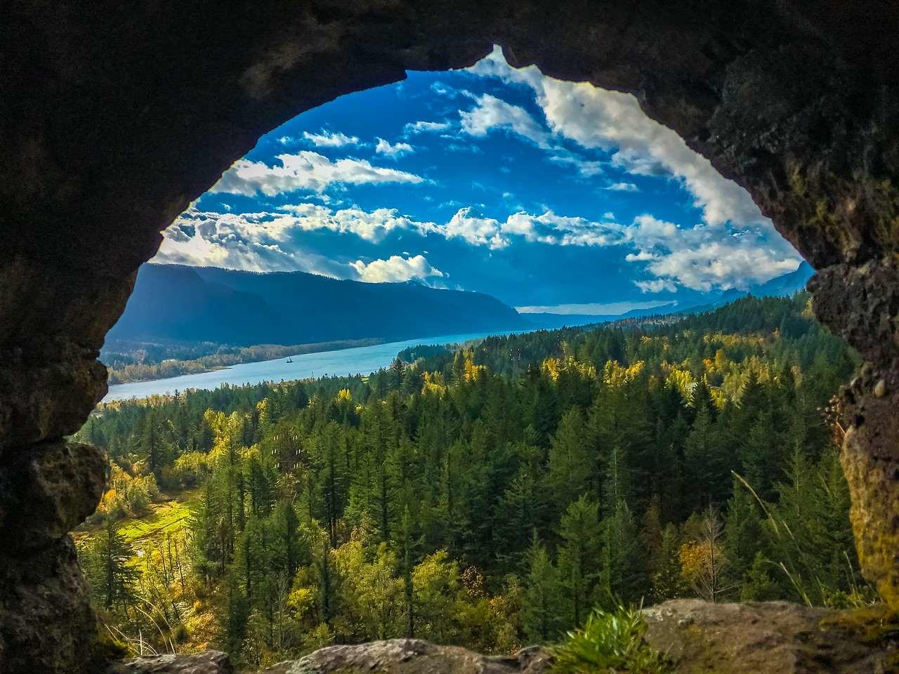 Beacon Rock, Looking West over the Gorge: Natalie Gaston