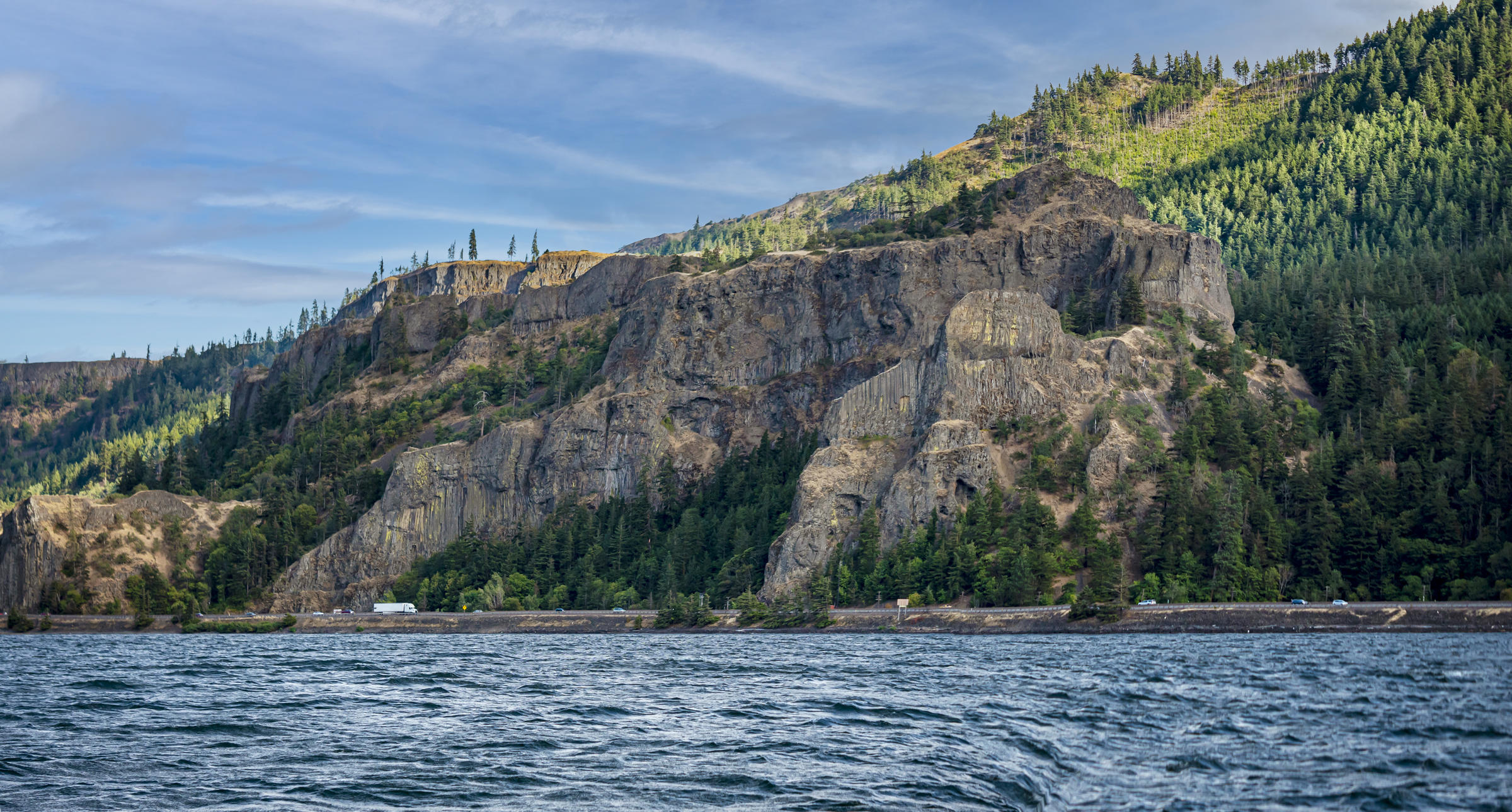 Lynda Herskovits - Panoramic , Oregon's Cliffs Along the Columbia River