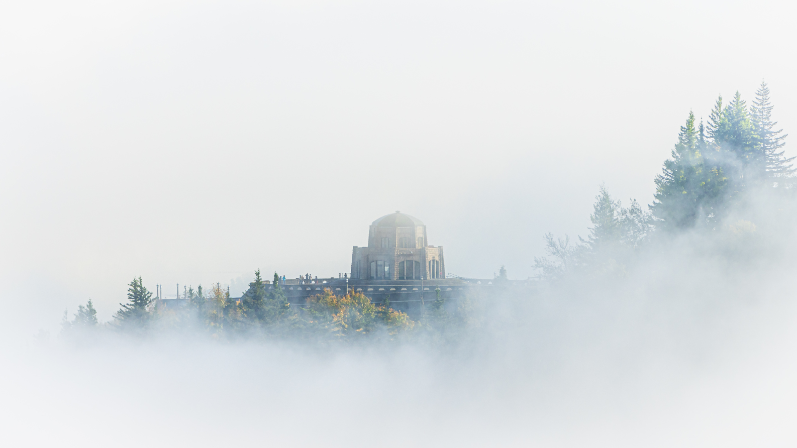 Honorable Mention Vista House in clouds