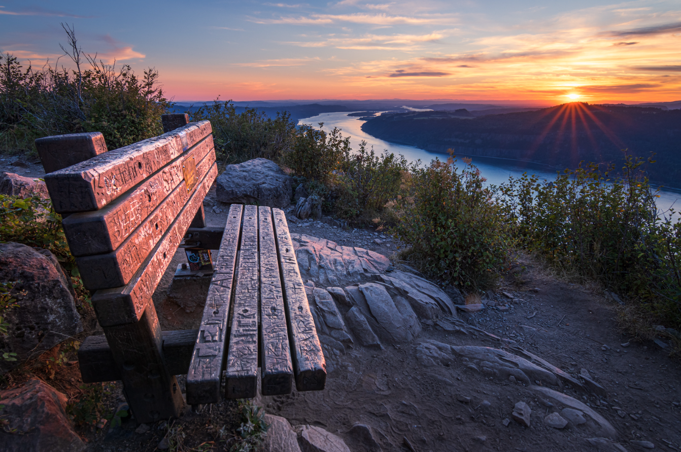 Elkinton Chris finalist Sunset view from bench at Angels Rest