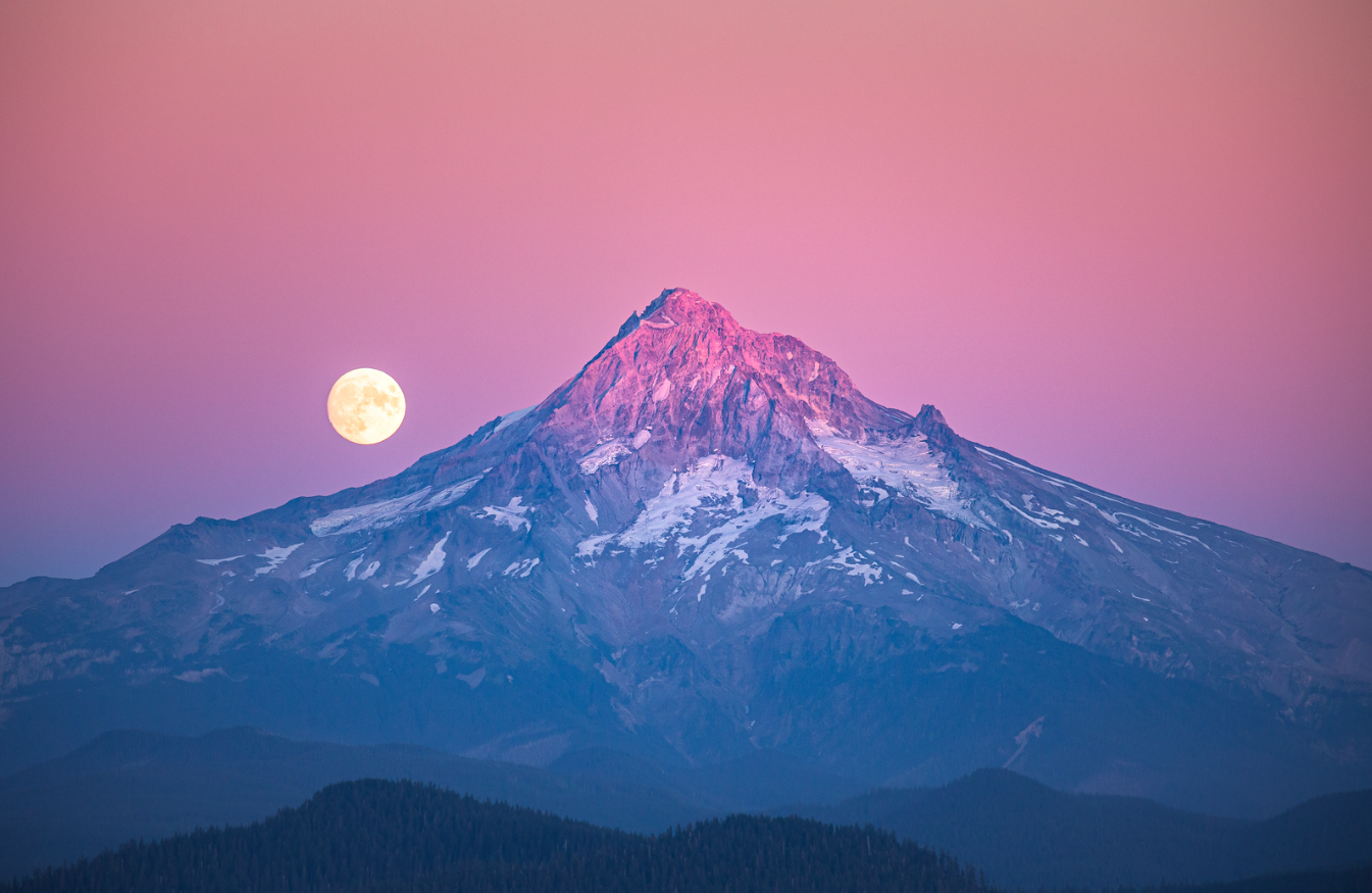 Elkinton Chris finalist Moon over Mt Hood from Larch Mt